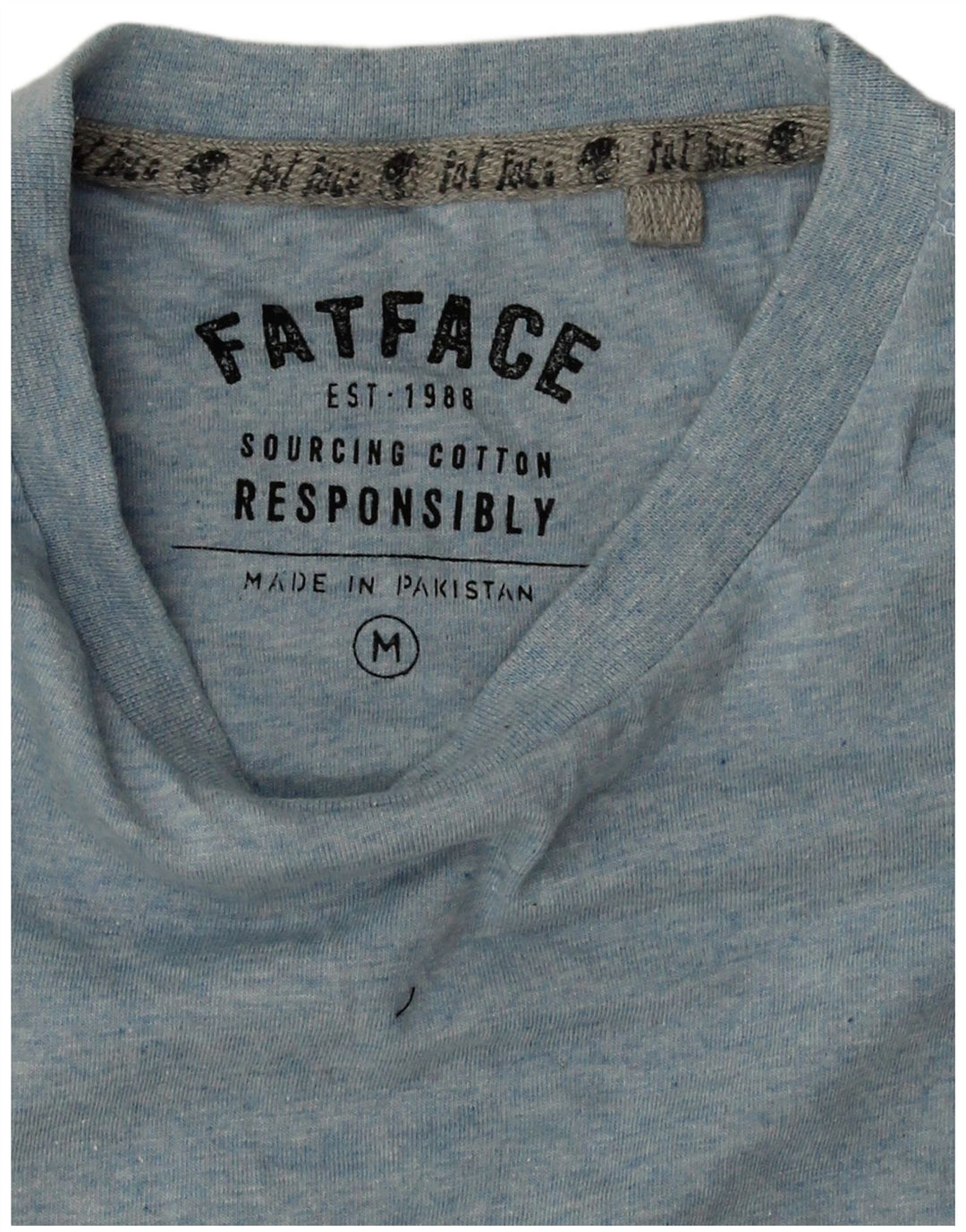 Fat Face Herre T-Shirt Top Medium Blue Bomuld