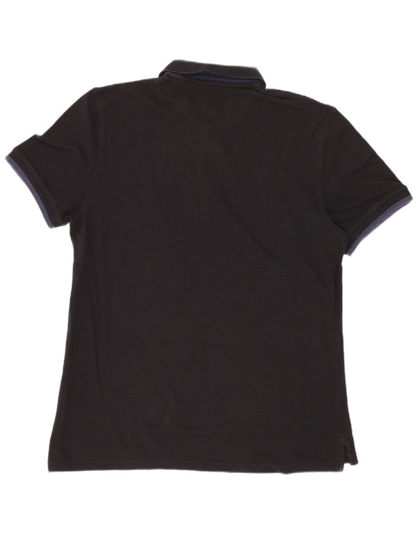 Massimo Dutti Herre Casual Fit Polo Shirt XL Sort Colourblock