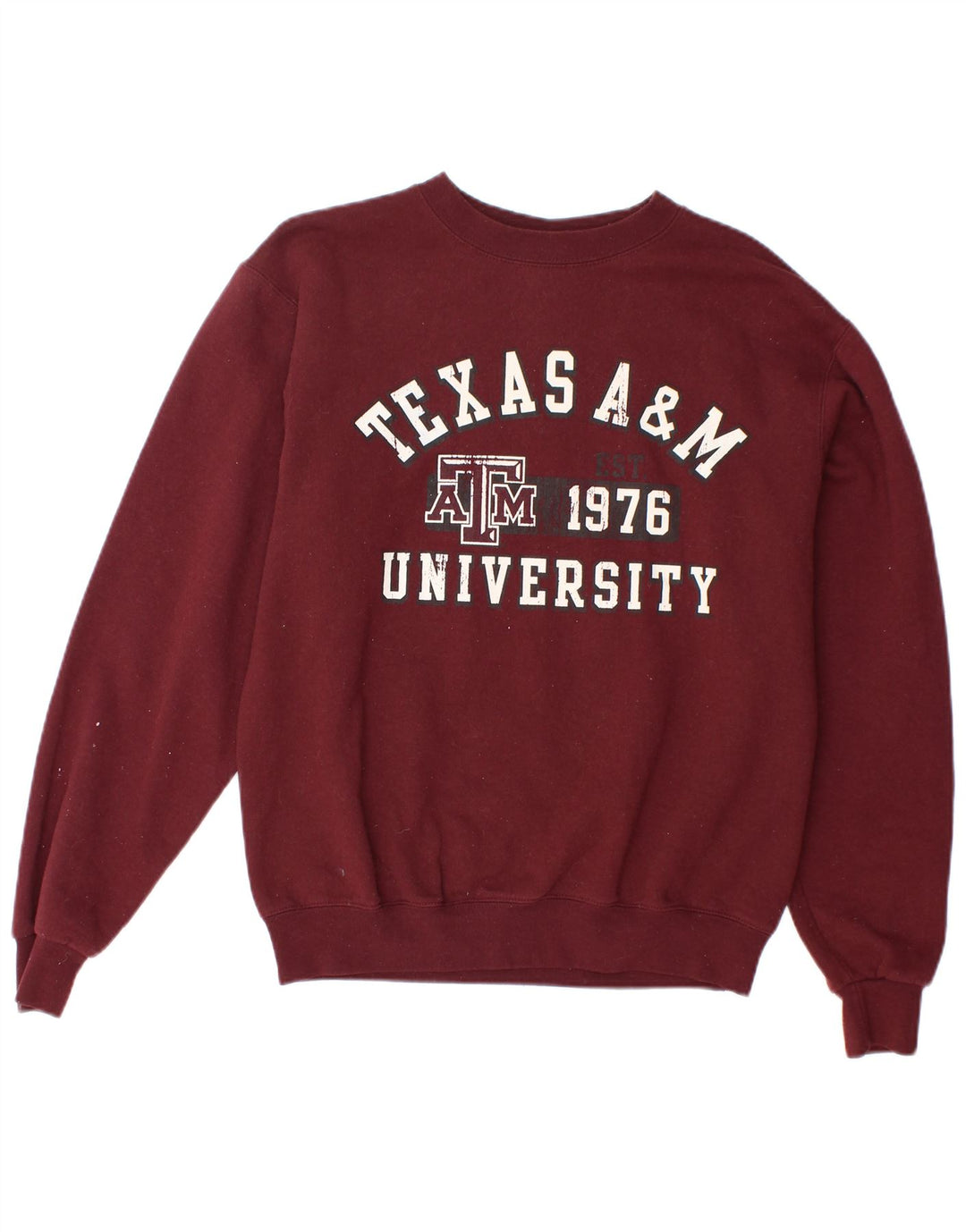 CHAMPION Dame Oversized Sweatshirt Jumper UK 10 Small Maroon