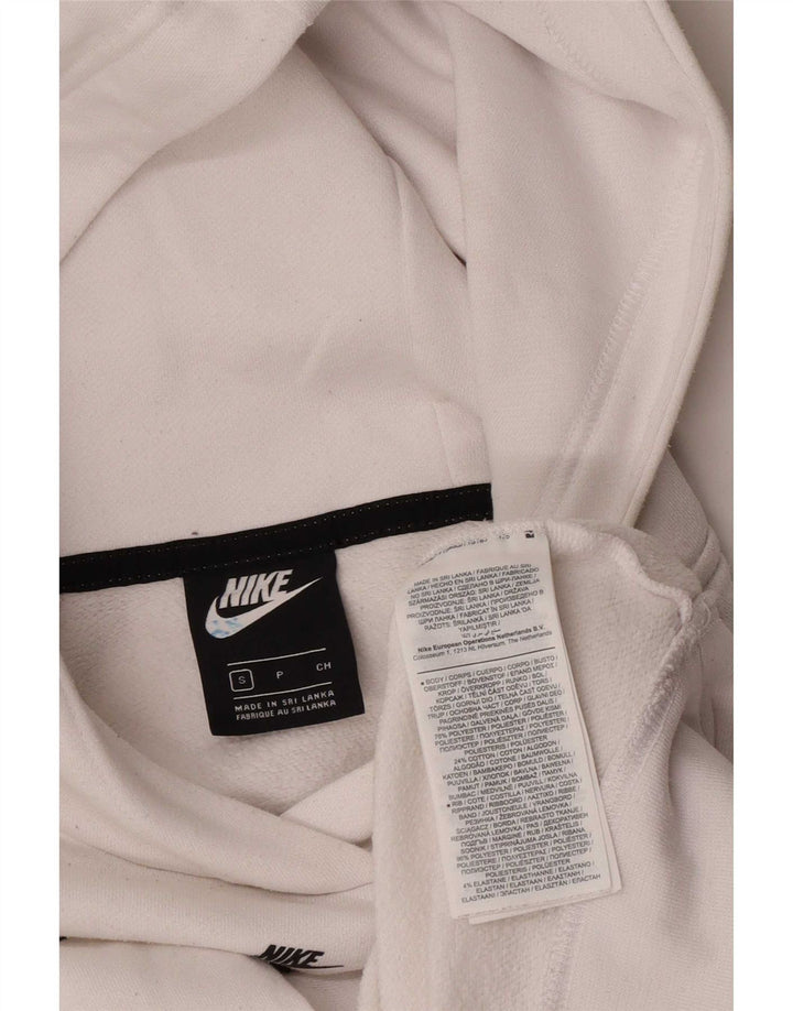 Nike Dame Grafisk Oversized Hoodie Jumper UK 10 Small White Polyester