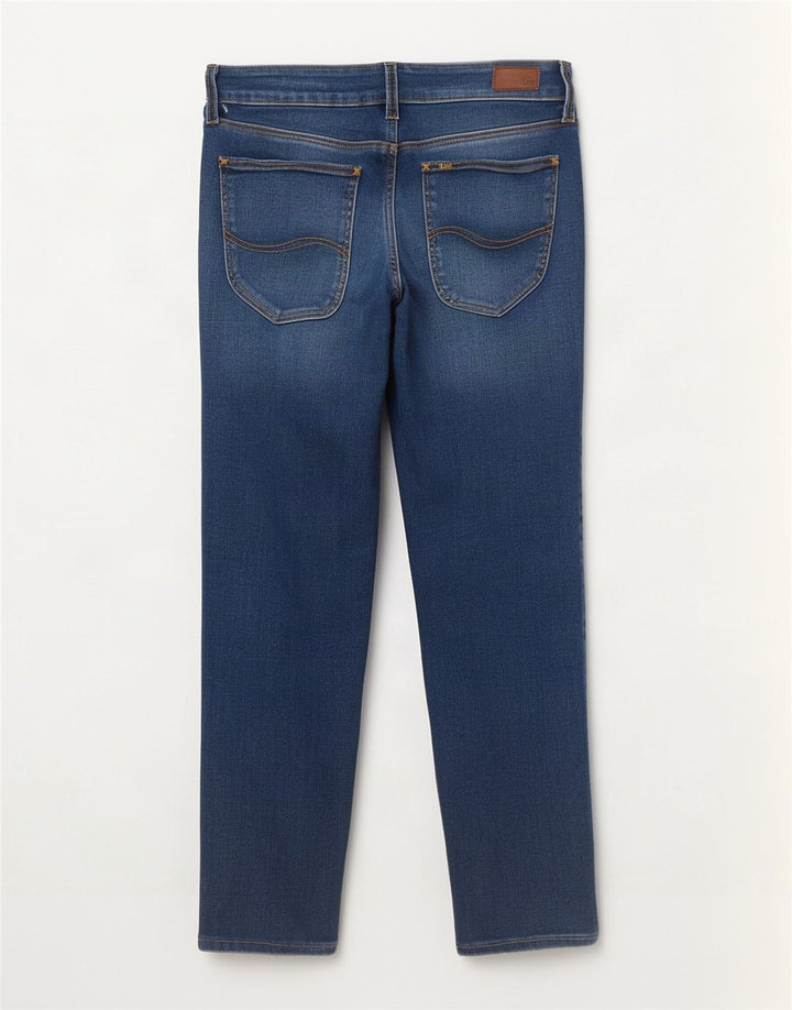 Lee Dame Marion Straight Jeans W28 L28 Blå Bomuld