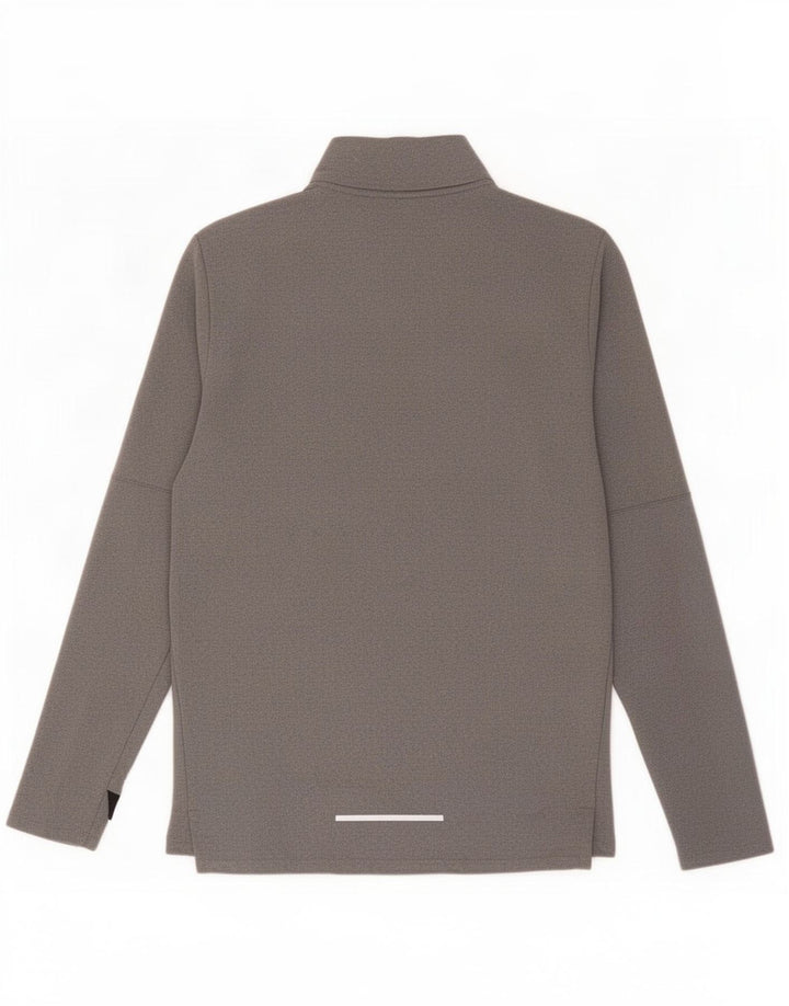 Nike Herre Dri Fit Pullover med lynlås-hals træningsdragt Top mellemgrå polyester