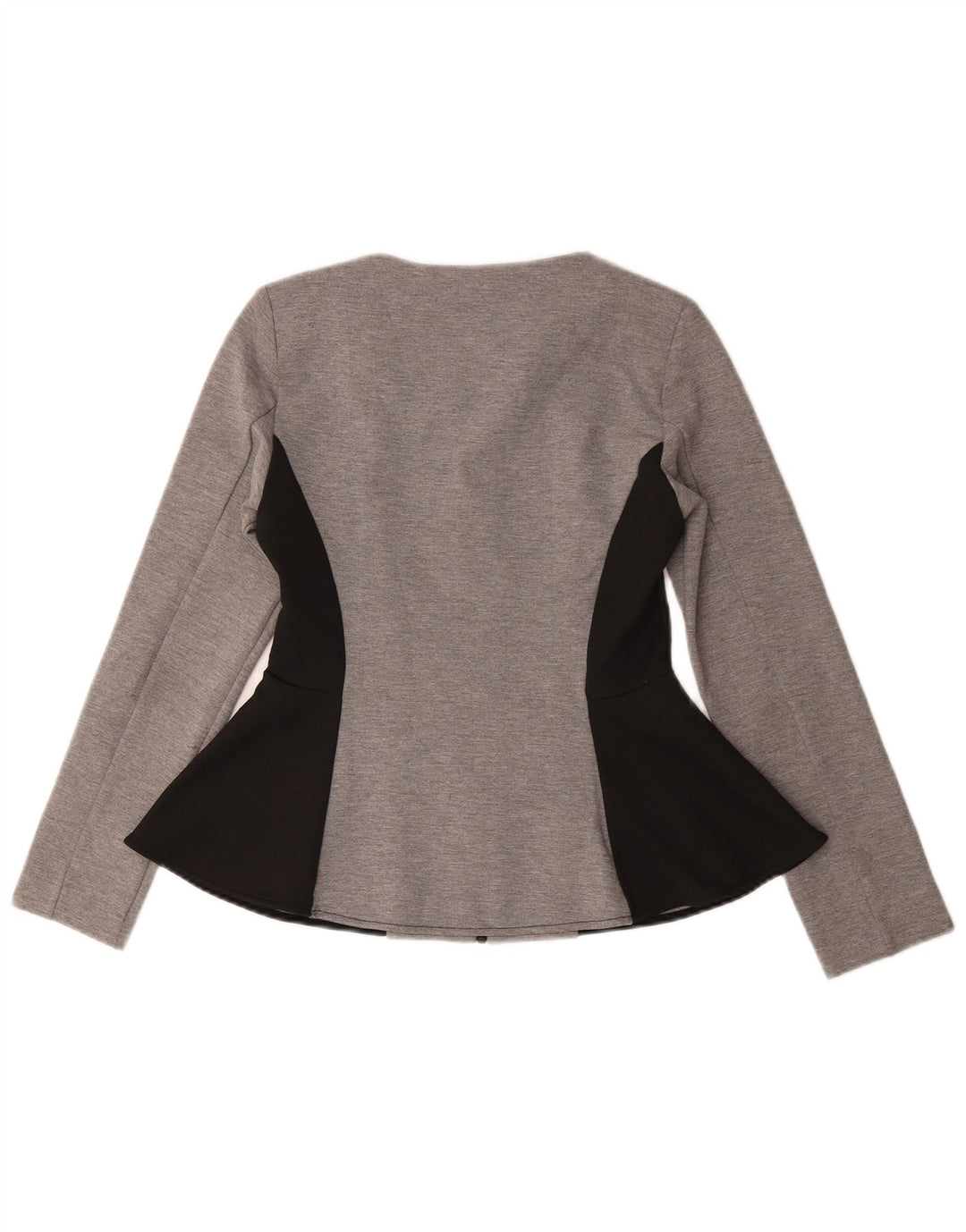 Topshop Dame Full Zip Blazer Jacket UK 10 Small Grey Colourblock