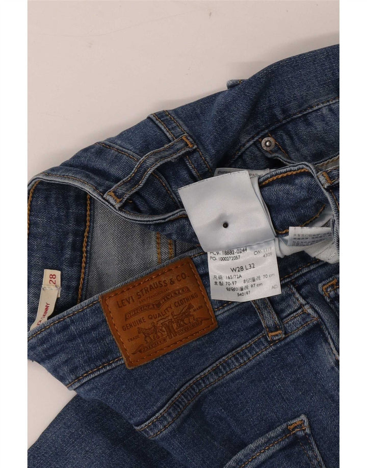 Levi's skinny jeans til kvinder W28 L32 blå bomuld