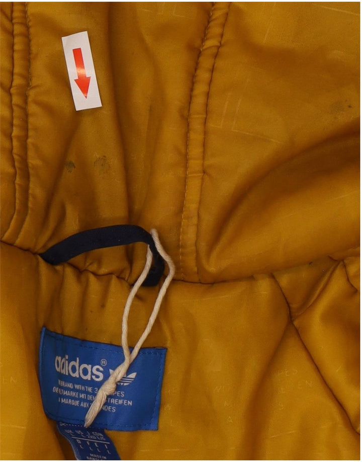 Adidas Herre hættepolstret frakke UK 40 Large Navy Blue Polyester