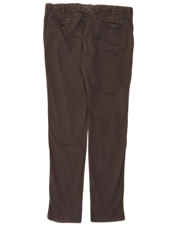 Massimo Dutti Mens Slim Chino Trousers EU 46 XL W36 L36 Grey Cotton