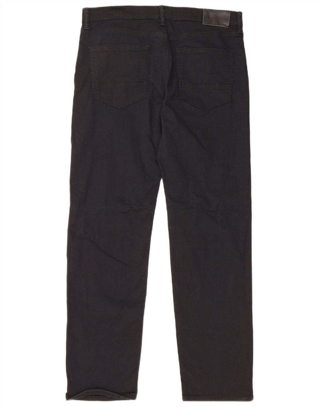 MARKS & SPENCER Straight jeans til mænd W34 L31 Sort bomuld