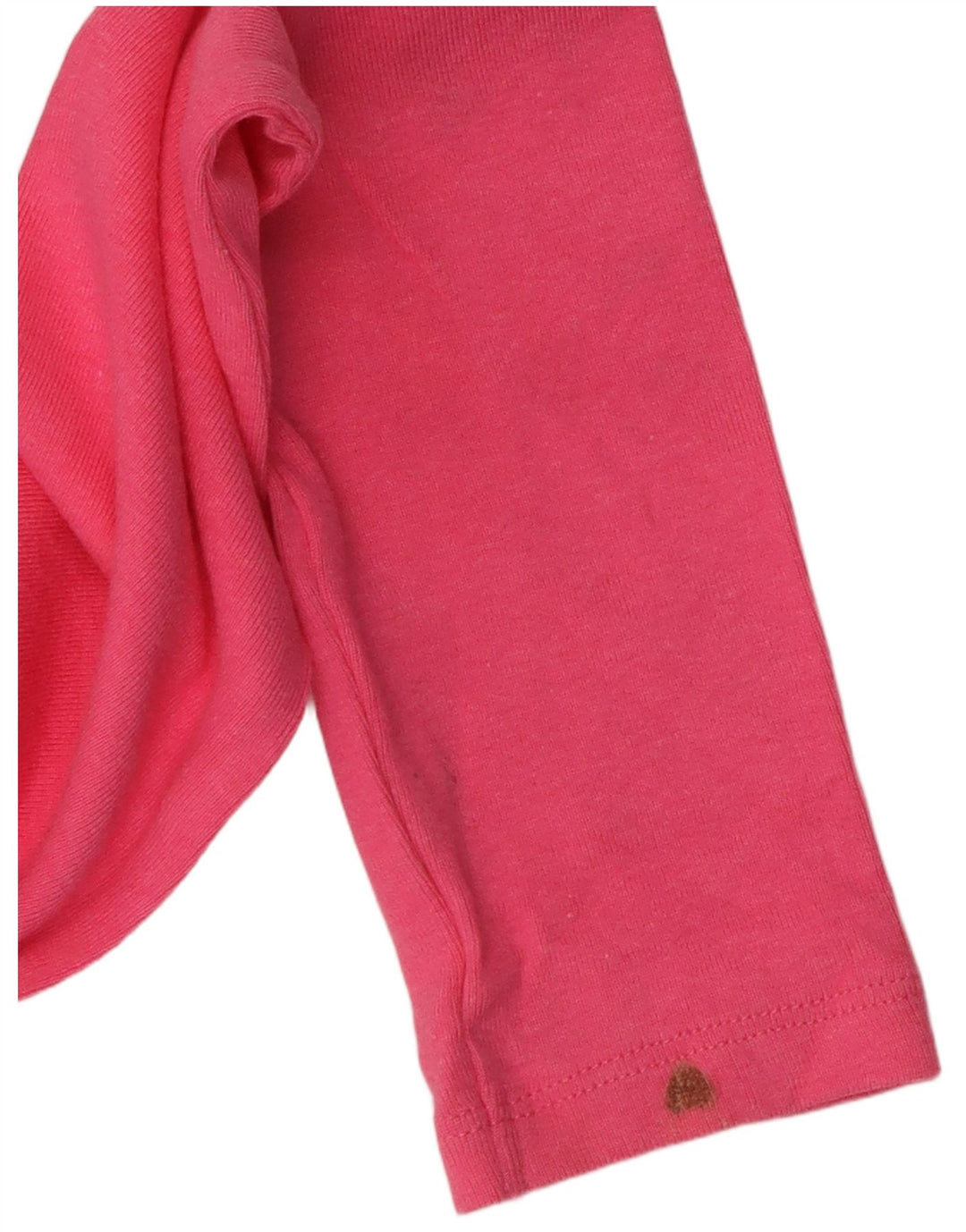 Zara Womens Crop Top Langærmet UK 12 Medium Pink Bomuld