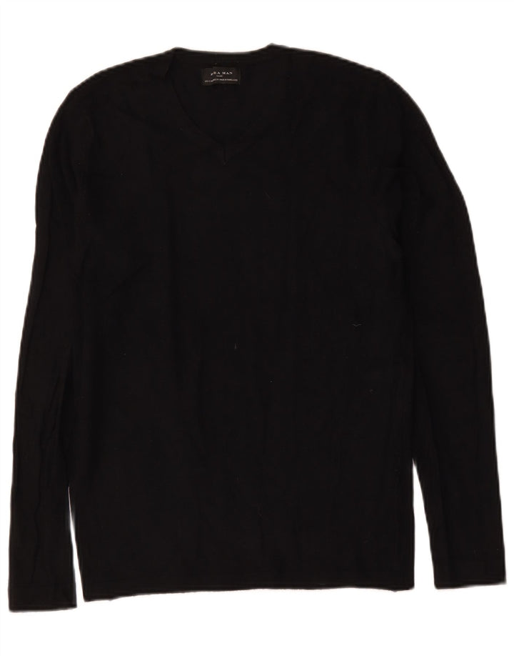 Zara Herre V-hals sweater lille sort