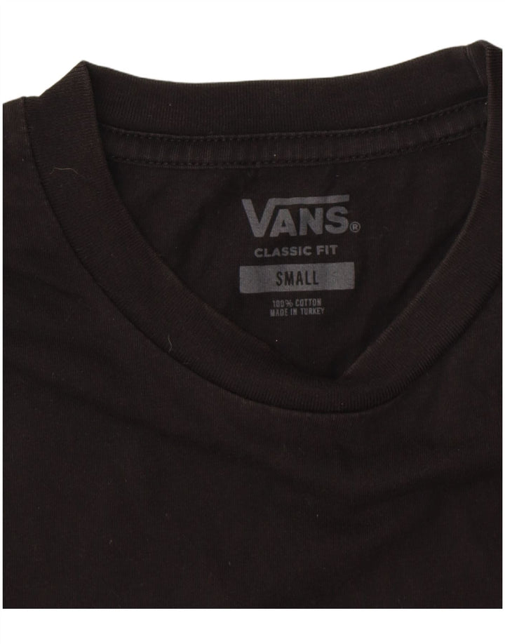 VANS Herre Classic Fit Grafisk T-Shirt Top Lille Sort Bomuld