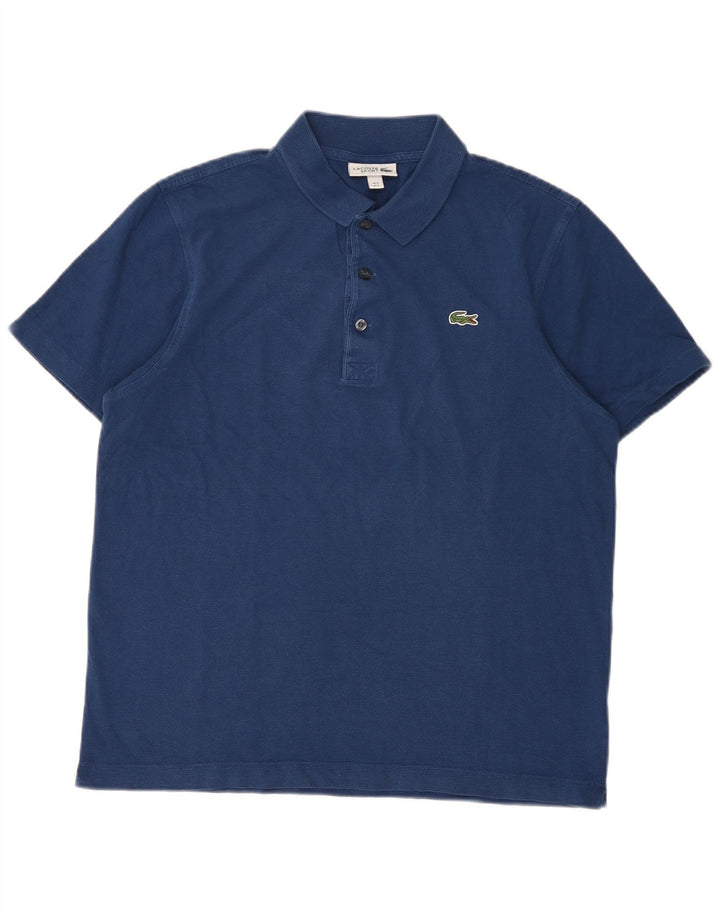 Lacoste Herre Polo Shirt Størrelse 5 Large Marineblå Bomuld
