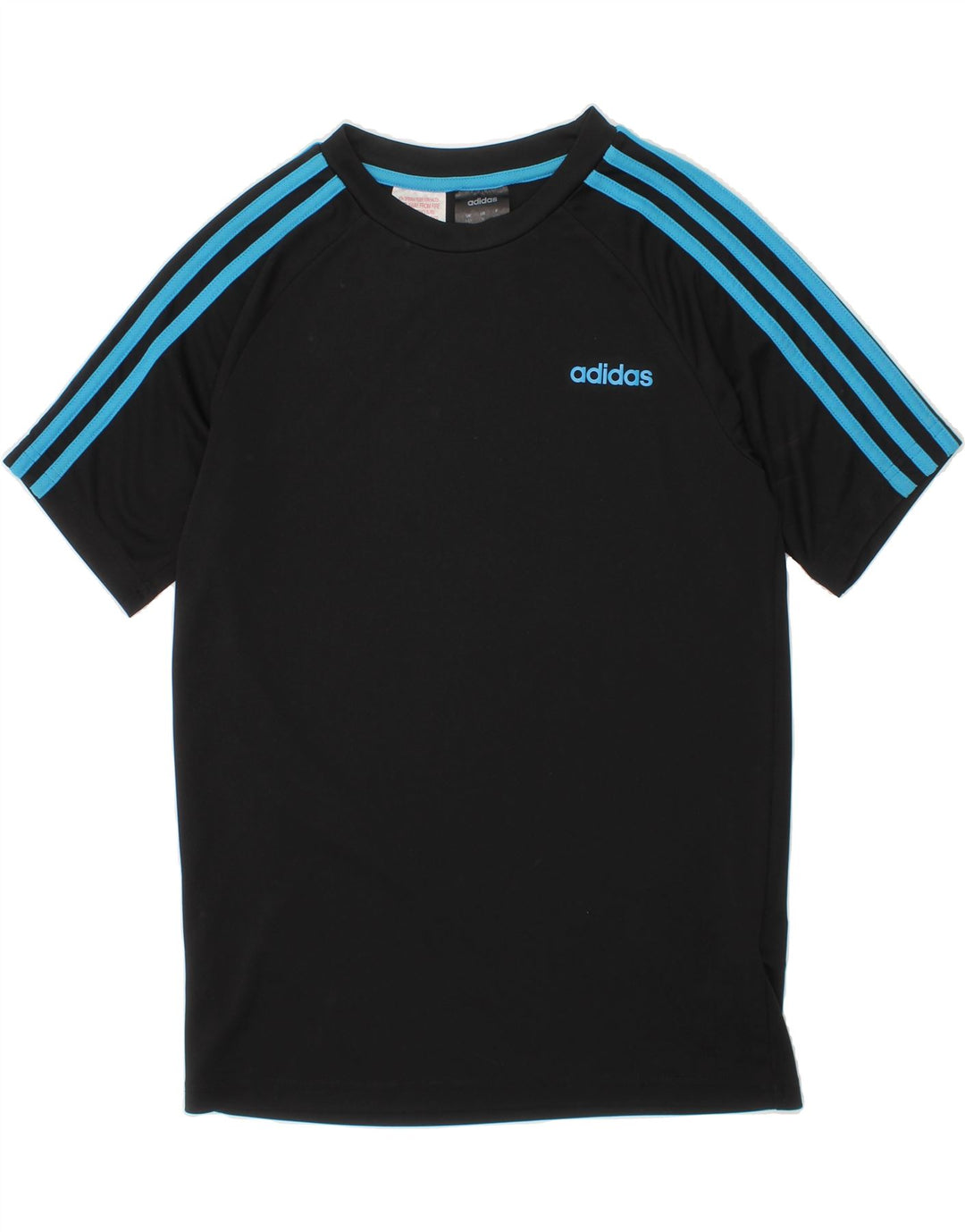 ADIDAS Boys T-Shirt Top 11-12 Years Black Polyester Vintage Adidas and Second-Hand Adidas from Messina Hembry 