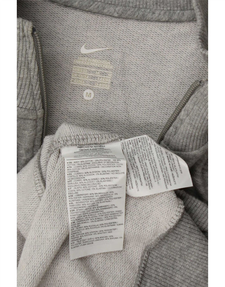 Nike træningsdragt topjakke til kvinder UK 12/14 Medium Grey Flecked Bomuld