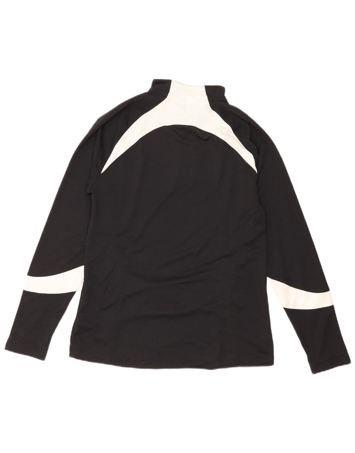 Under Armour Herre Zip Neck Pullover Træningsdragt Top Medium Sort Colourblock