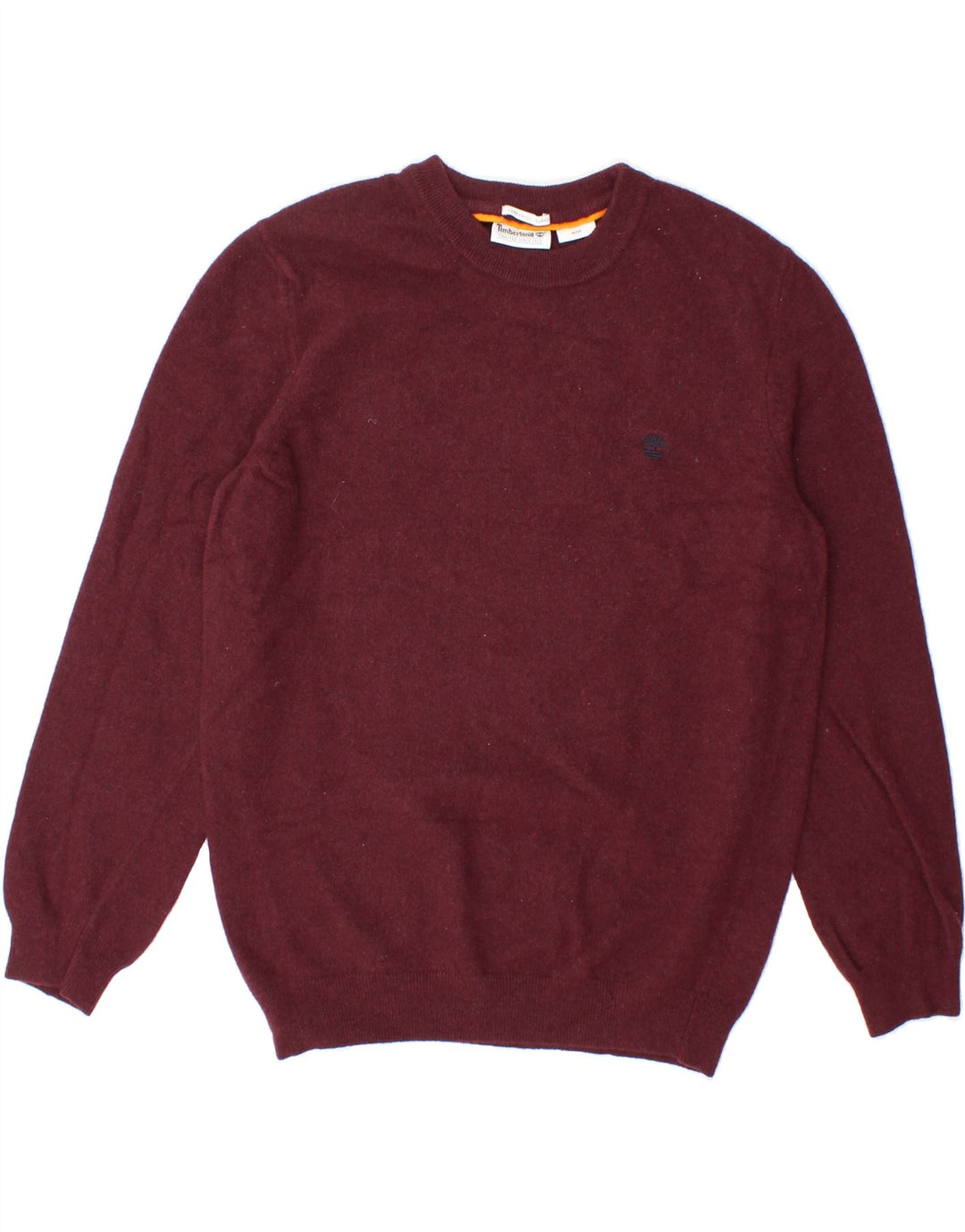 TIMBERLAND Womens Crew Neck Jumper Sweater UK 14 Medium Burgundy Wool Vintage Timberland and Second-Hand Timberland from Messina Hembry 
