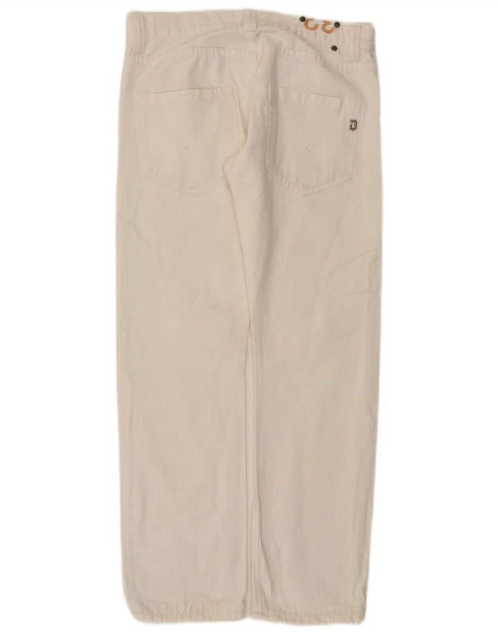 Dondup Dame Straight Jeans W32 L29 Hvid Bomuld