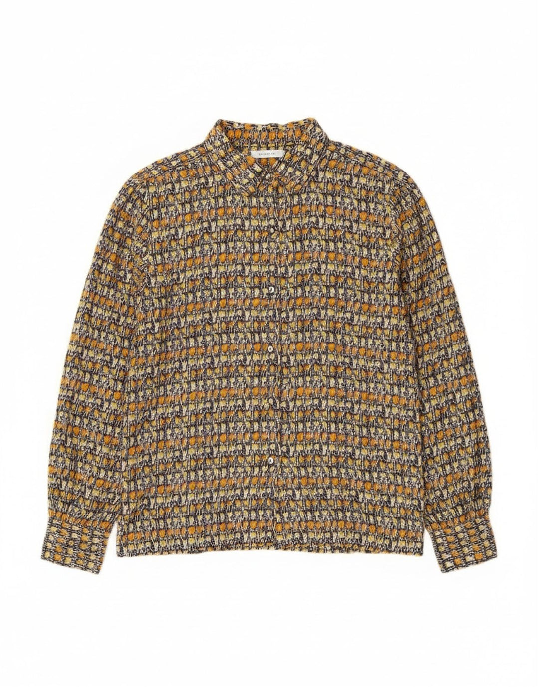 Vintage kvinders abstrakt mønster skjorte UK 14 Large Multicolor