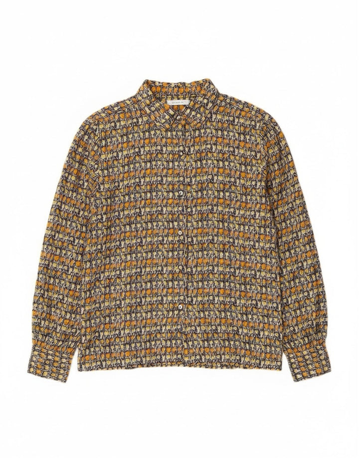 Vintage kvinders abstrakt mønster skjorte UK 14 Large Multicolor