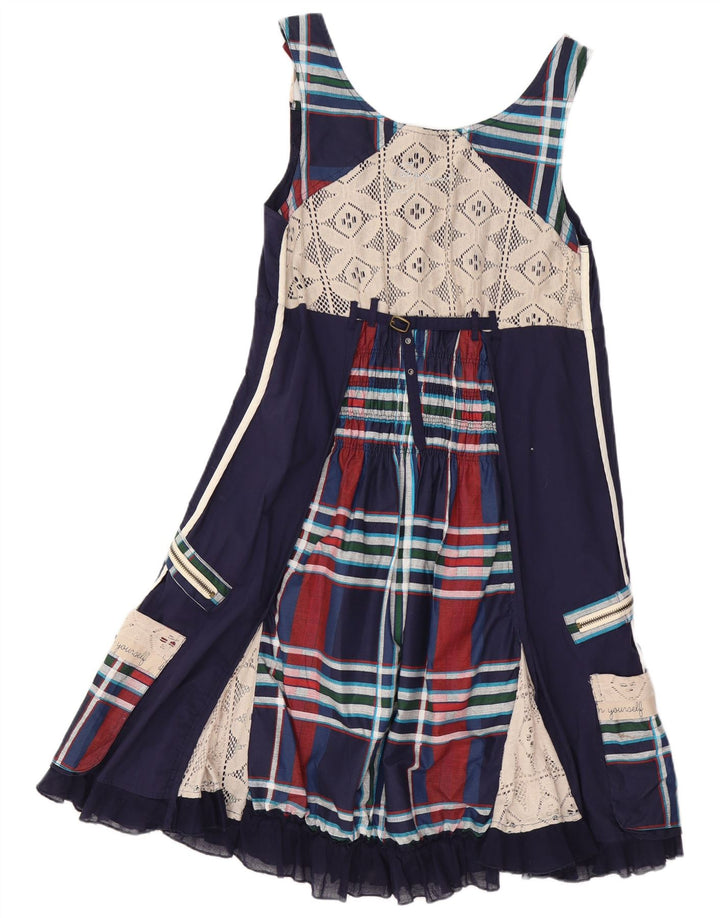 DESIGUAL Kvinders grafisk A-line kjole EU 40 Mellem marineblå patchwork