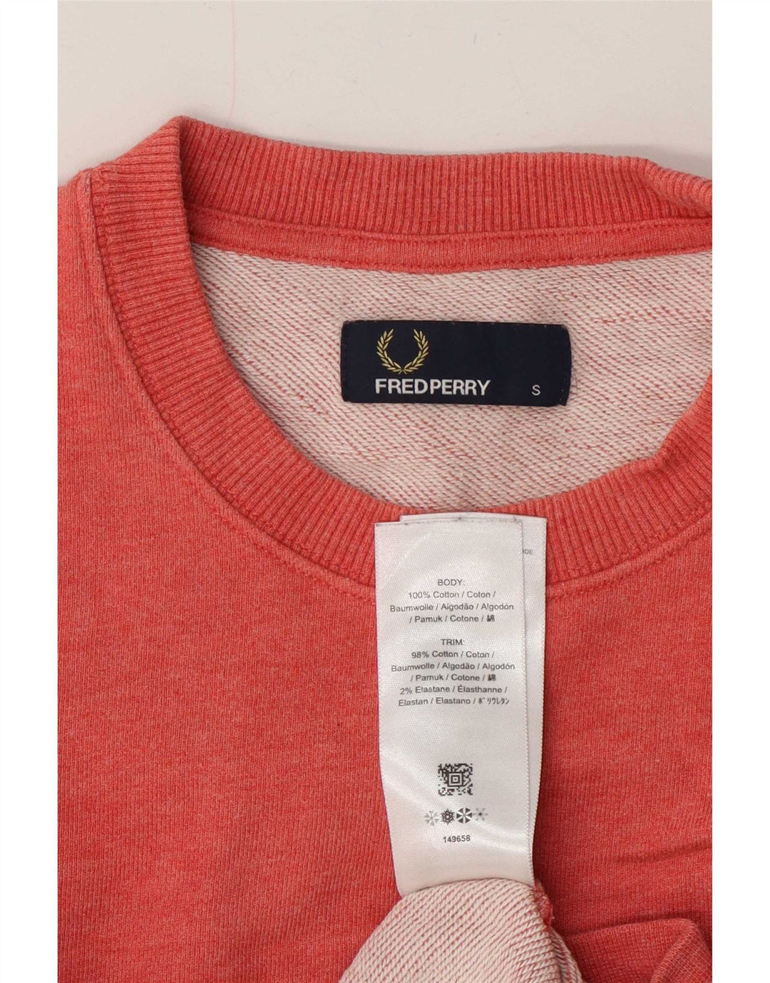 Fred Perry Herre Grafisk Sweatshirt Jumper Lille Rød Bomuld