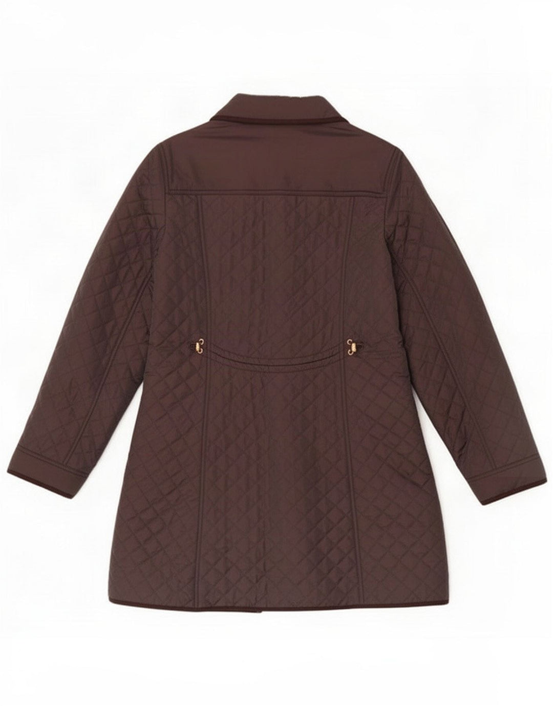 Hobbs Dame Quilted Jacket UK 12 Medium Brun Nylon