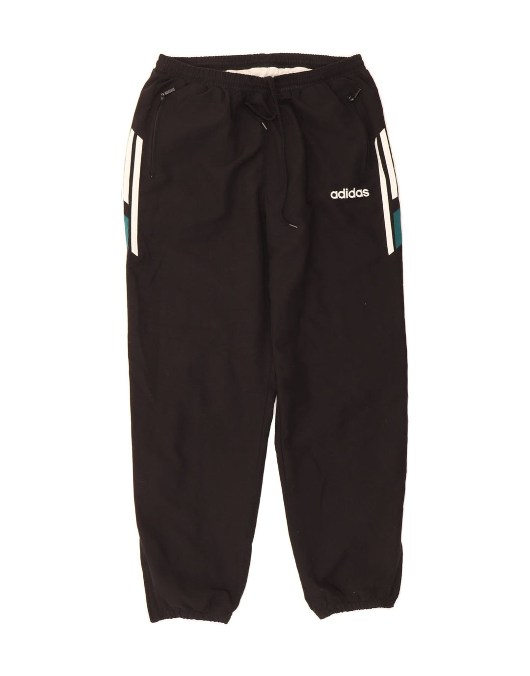 ADIDAS Mens Tracksuit Trousers Joggers Large  Black Vintage Adidas and Second-Hand Adidas from Messina Hembry 