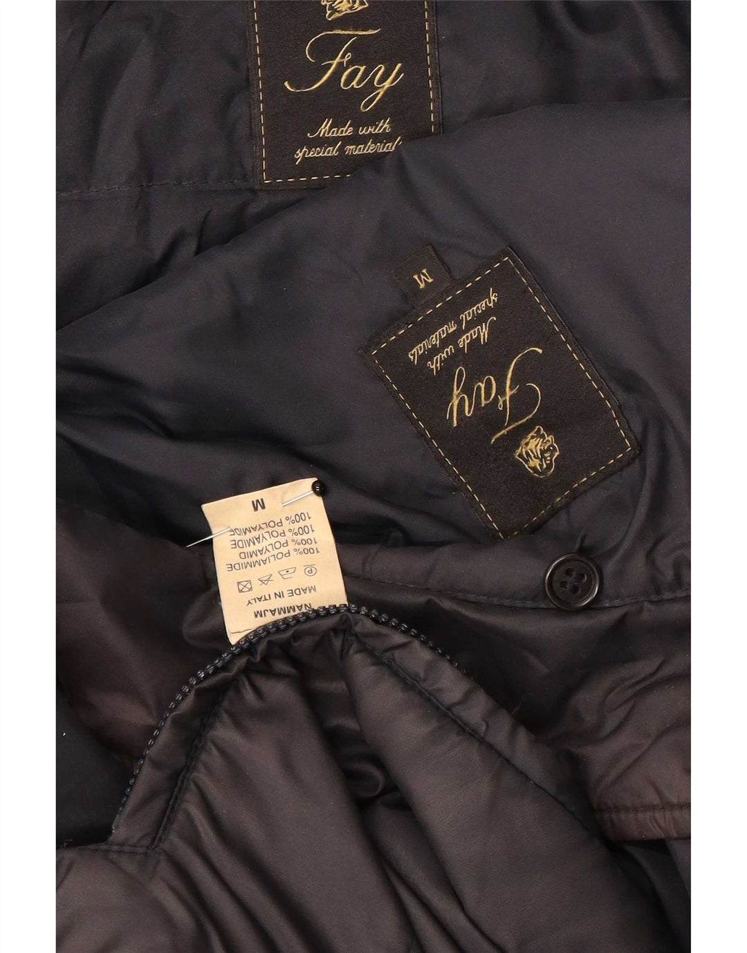 Fay Herre Military Jacket UK 38 Medium Sort Polyamid