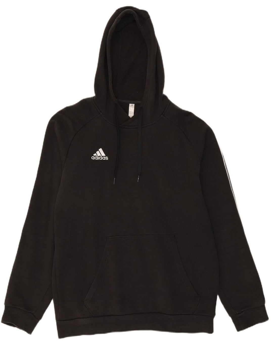 ADIDAS Mens Hoodie Jumper Large Black Cotton