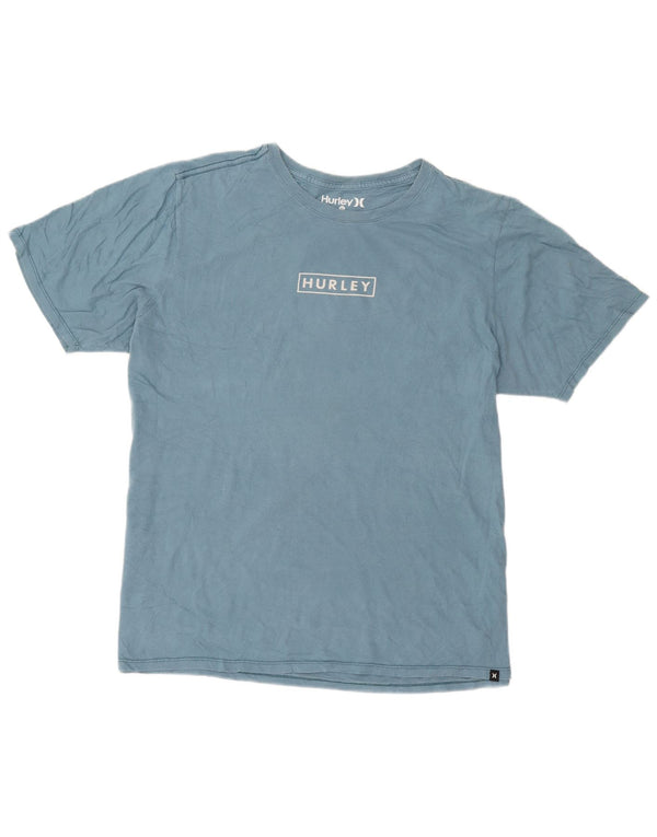 Hurley Herre Grafisk T-Shirt Top XL Blå Bomuld