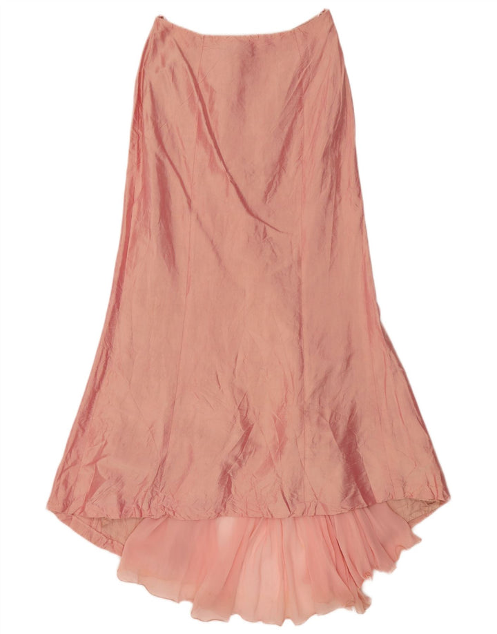 Luisa Spagnoli Dame Asymmetrisk Maxi Nederdel IT 42 Medium W28 Pink Silke