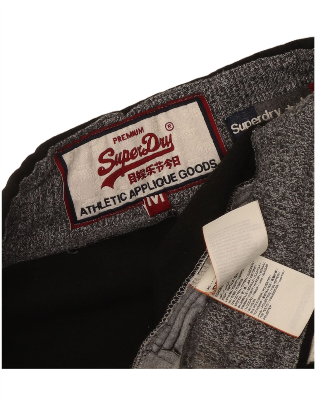 Superdry Herre grafisk træningsdragt Bukser Joggers Medium Sort Bomuld