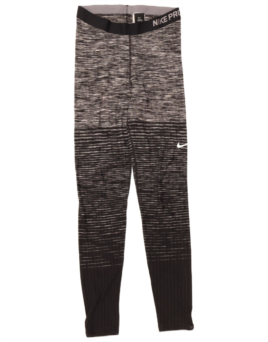 NIKE Grafiske Leggings til kvinder UK 14 Stor sortstribet polyester