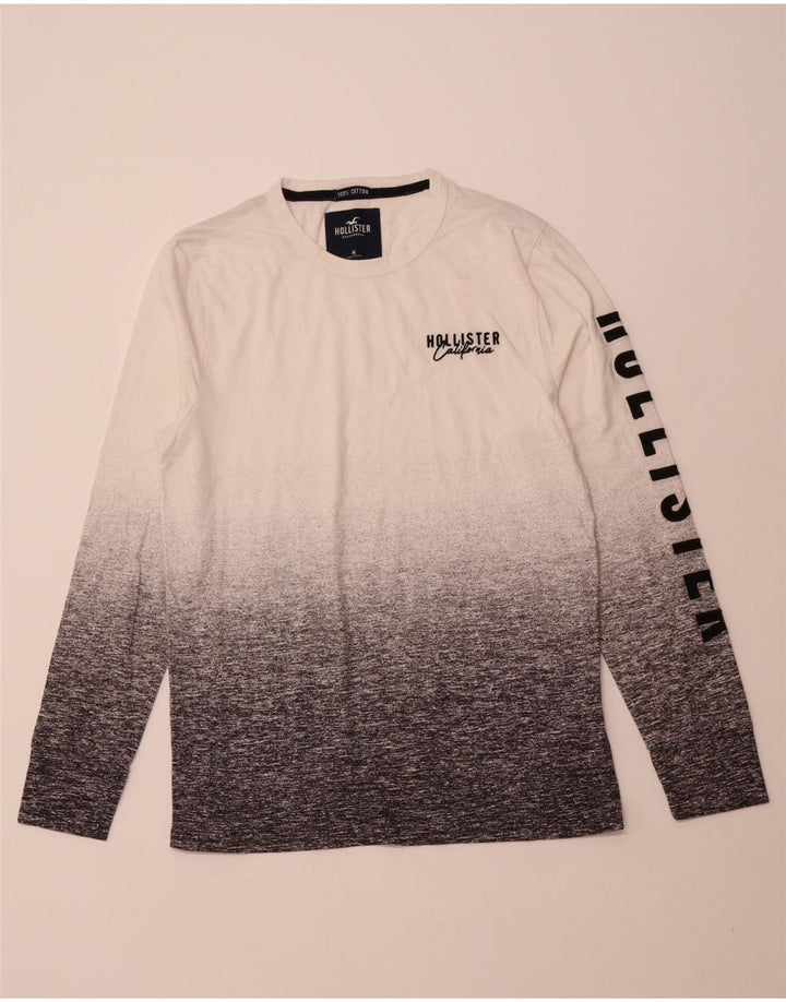 HOLLISTER Herre Grafisk Top Langærmet Medium White Colourblock Bomuld