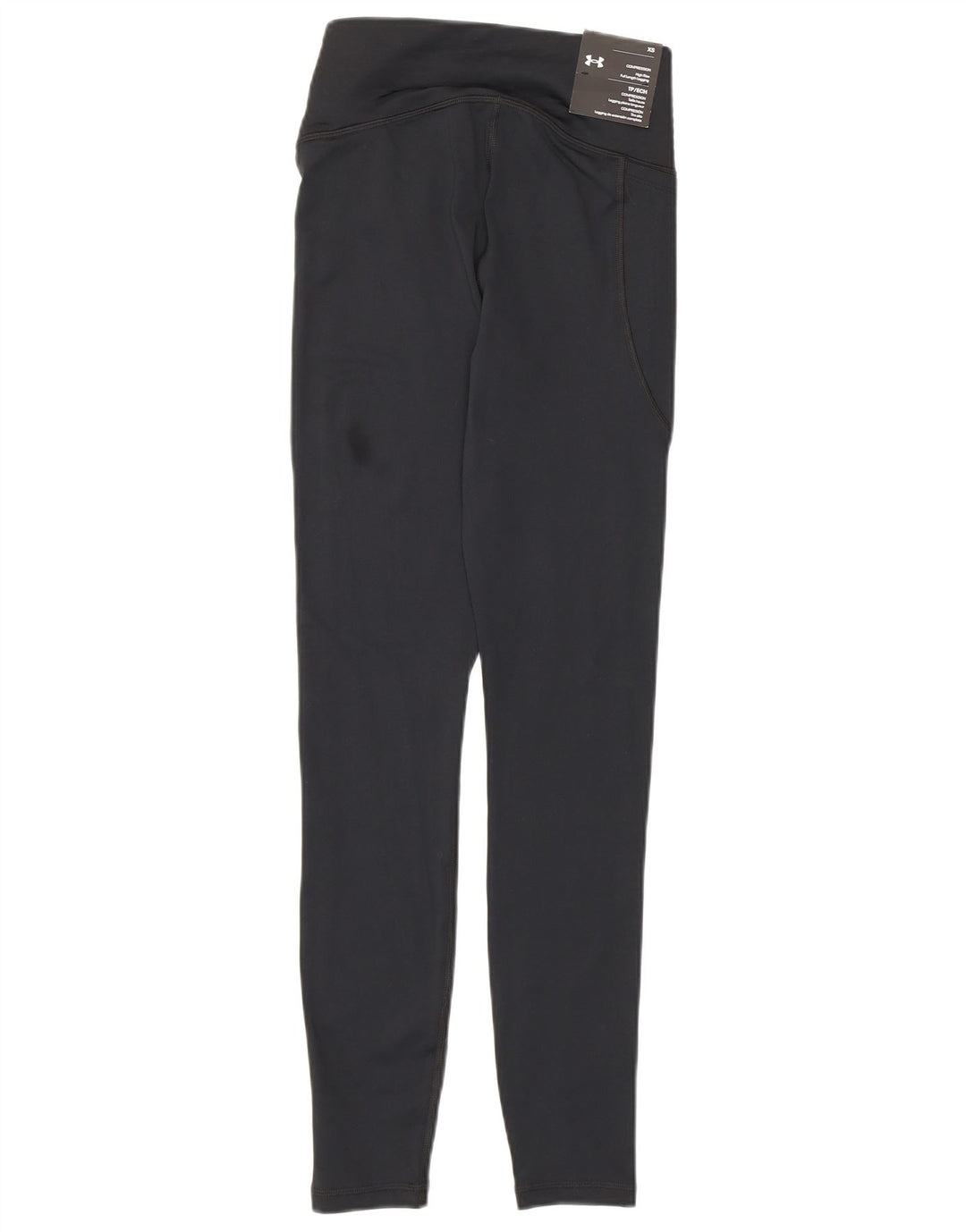 Under Armour Womens High Waist Leggings UK 4 XS Black Polyester