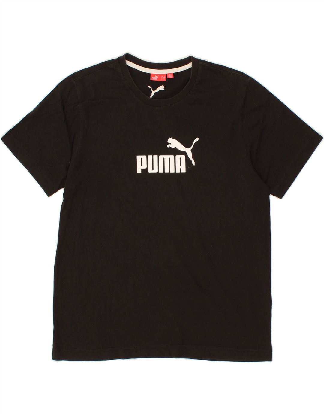 PUMA Mens Graphic T-Shirt Top Large Black Cotton Vintage Puma and Second-Hand Puma from Messina Hembry 