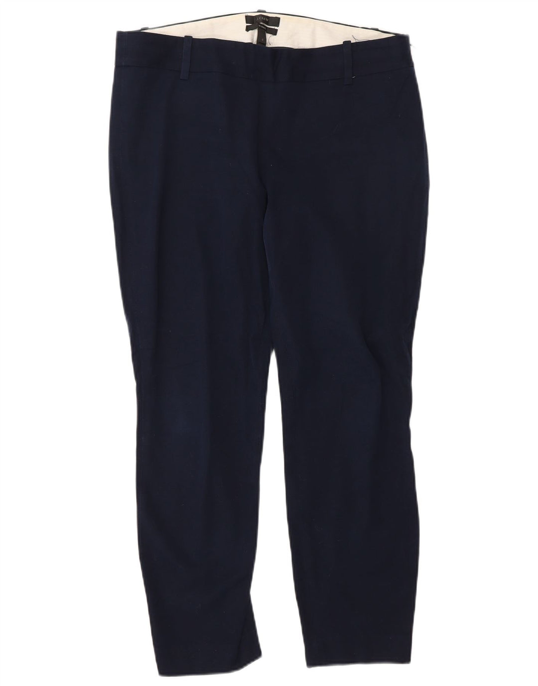 J. CREW Dame Minnie Slim Cropped Trousers US 8 Medium W30 L26 Navy Blue