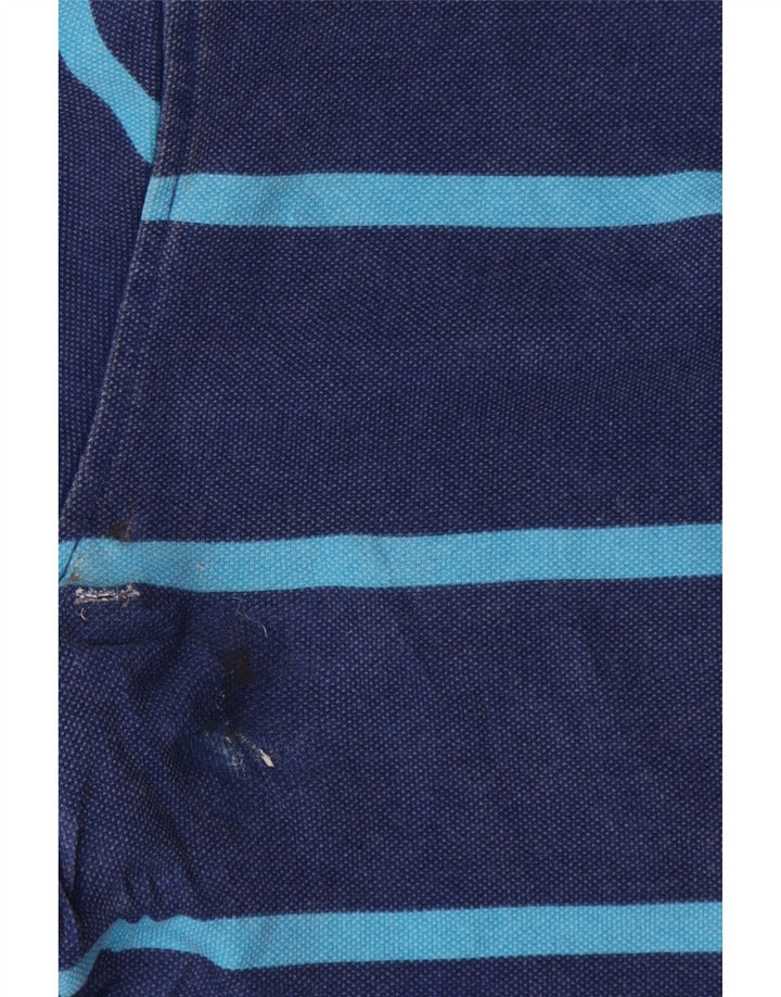 Besætningstøj Herre Zip Neck Sweatshirt Jumper Medium Navyblå stribet