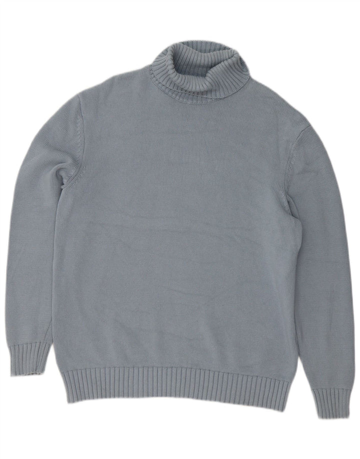 Zara Herre Rullehalstrøje Sweater Stor Blå