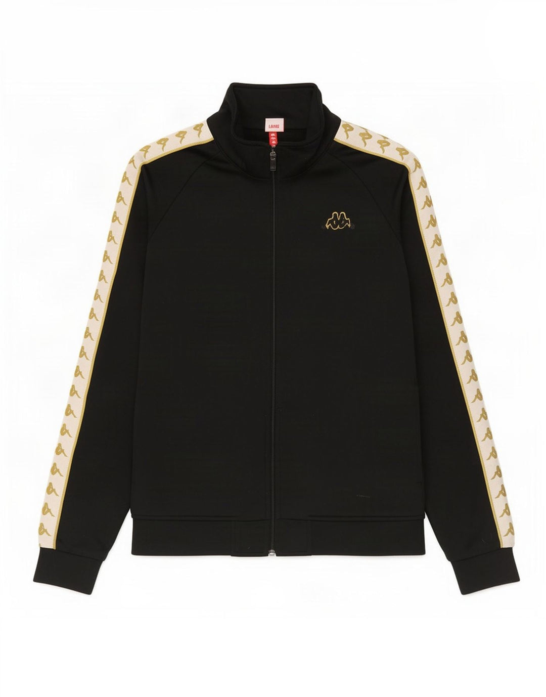 Kappa Herre grafisk træningsdragt Topjakke Stor Sort Colourblock Polyester