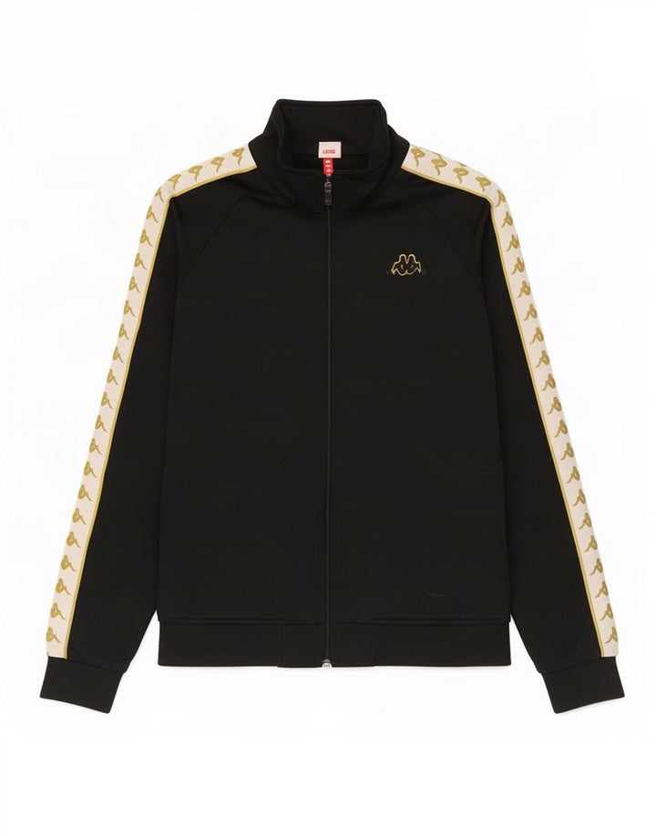 Kappa Herre grafisk træningsdragt Topjakke Stor Sort Colourblock Polyester