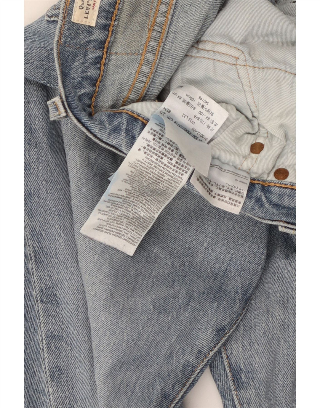 LEVI'S Herre 505 Straight Jeans W33 L32 Blå Bomuld