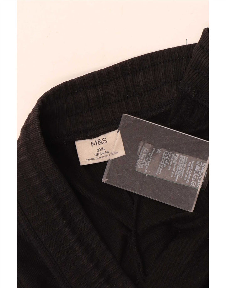 Marks & Spencer Herre Regular Tracksuit Bukser 3XL Sort bomuld