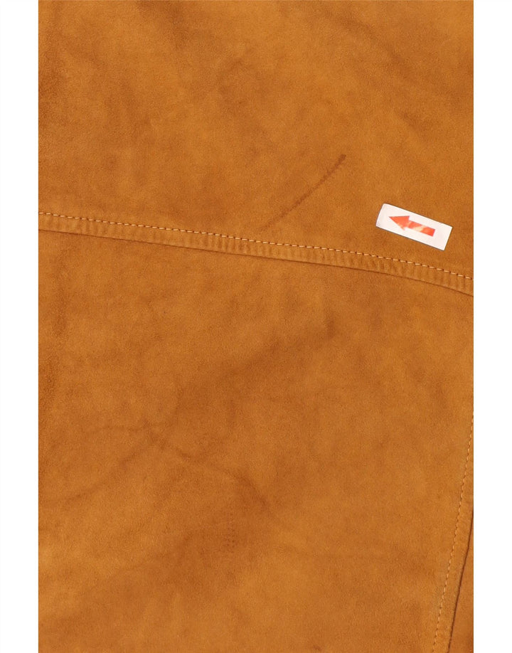 Burton Herre Ruskind Bomber Jacket UK 38 medium brunt læder