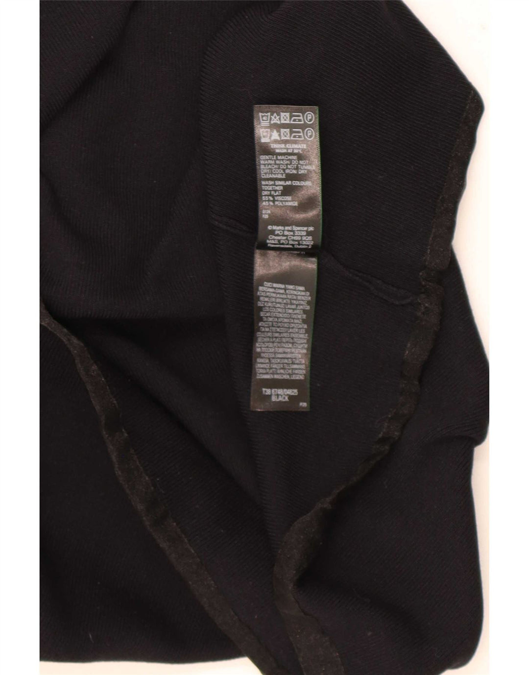 Marks & Spencer Damevest Top UK 12 Medium Black Viscose