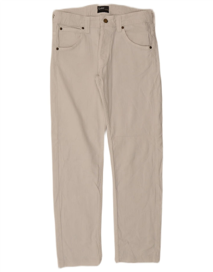 LEE Dame Powell Slim Jeans W32 L27 Off White Bomuld
