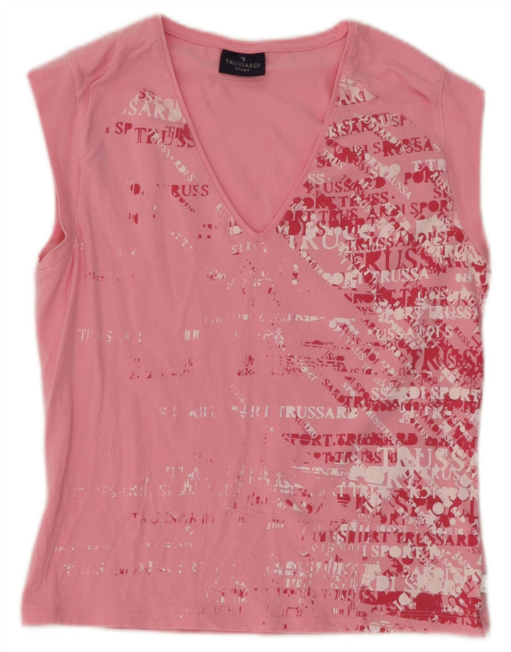TRUSSARDI Piger Grafisk T-Shirt Top 11-12 År Large Pink