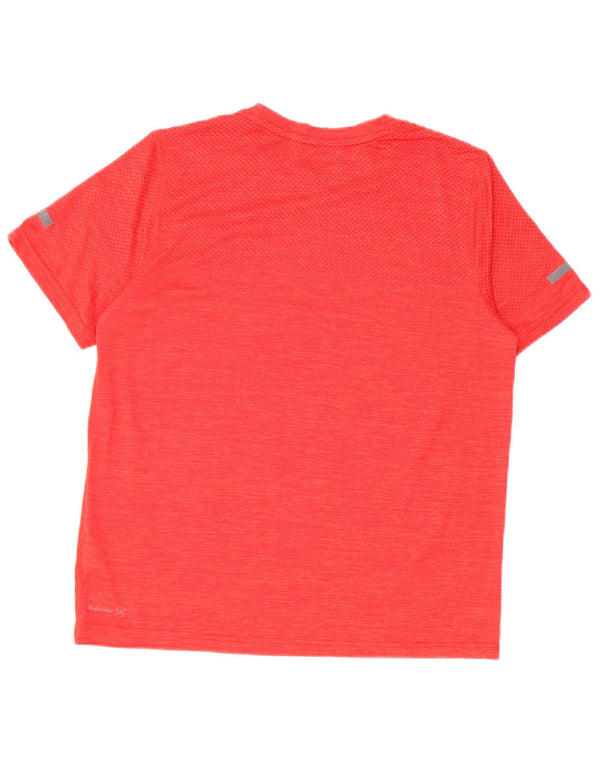 RUSSELL ATHLETIC Drenge Dri-Power T-Shirt Top 14-15 år XL Rød Flecked