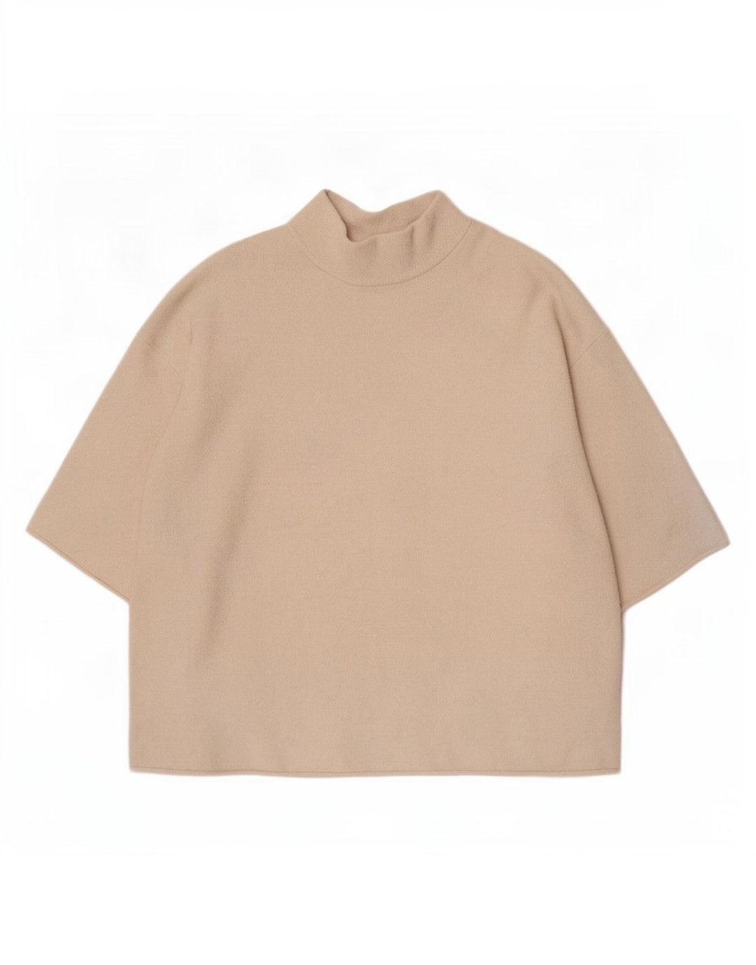 Zara Dame Oversized T-Shirt Top UK 14 Medium Off White Bomuld