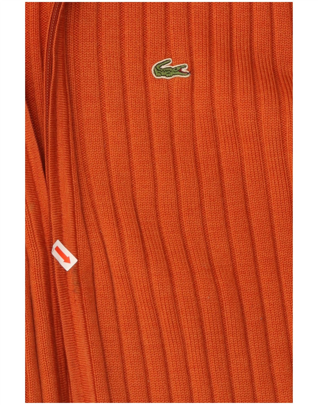 LACOSTE Herre cardigan sweater str. 7 2XL Orange Uld