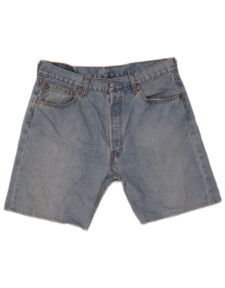 LEVI'S Herre 501 denimshorts W34 Stor blå bomuld